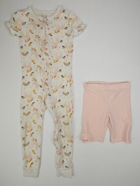 5/$25 Toddler Girls Unicorn Pajama & Pink Bike Shorts Bundle Size 2T-3T Old Navy